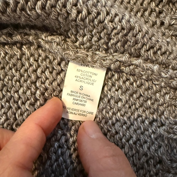 Vince knitted by hand cardigan grey Small - Picture 4 of 9